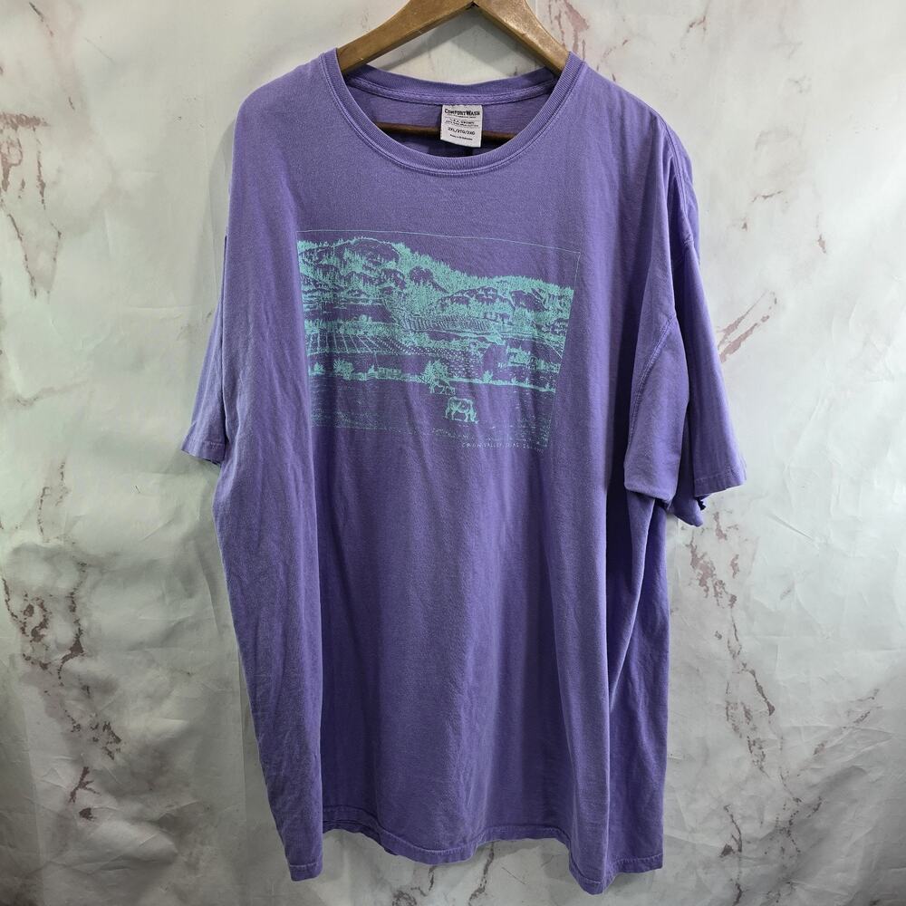 Orcas Island Shirt Mens XXL Purple Pudget Sound Comfort Colors Thick Washington